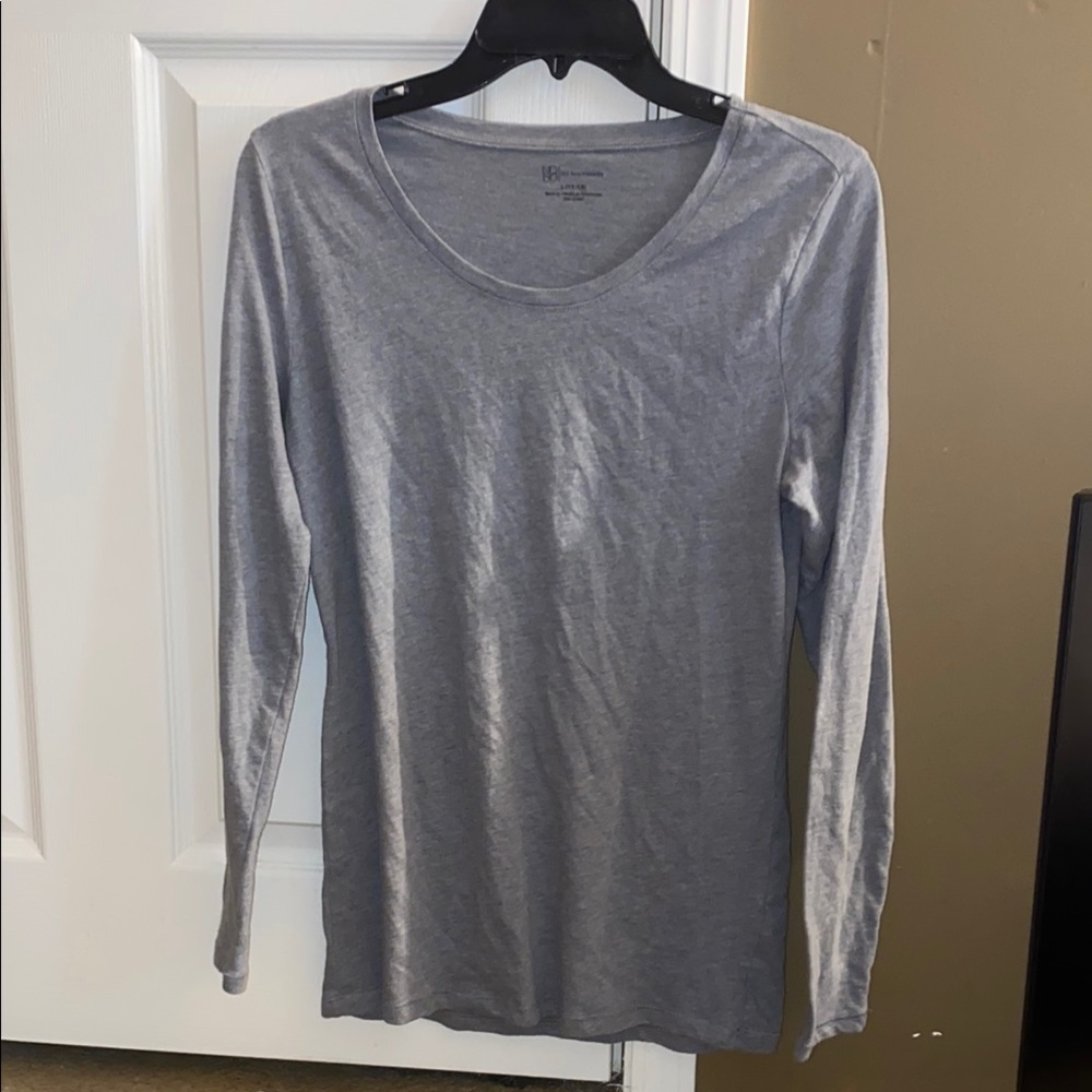 No Boundaries Gray Fitted Long Sleeve T-Shirt